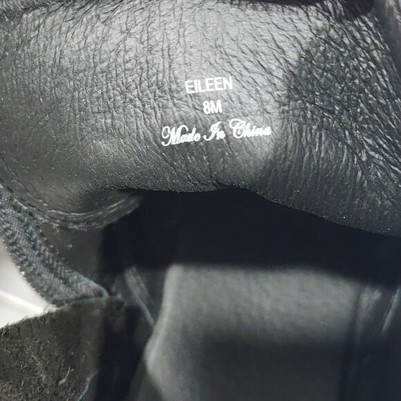 NYDJ Eileen Ankle Boots Black and White Tween Lace Up Zip Closure Size 8 - Picture 5 of 13